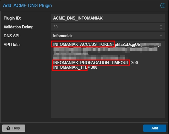 ACME Infomaniak wrong config