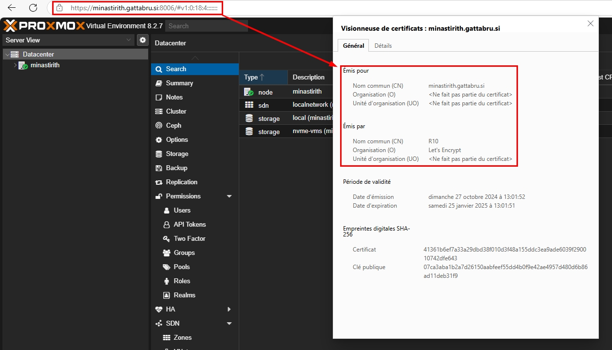 Proxmox ACME Prod Certificate